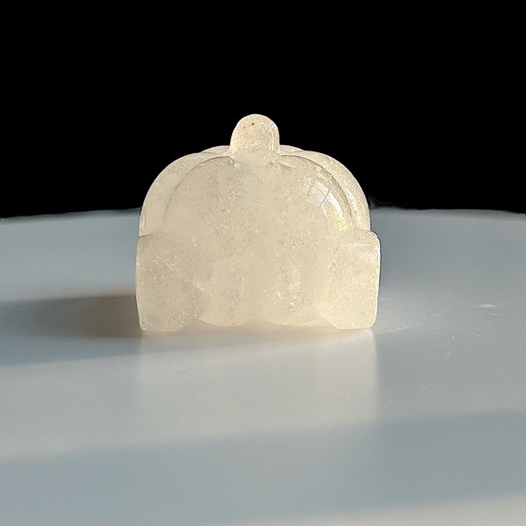 Natural Quartz Crystal Carved Pumpkin Quartz Crystal Decor Reiki Healing 1pc - Picture 2 of 8
